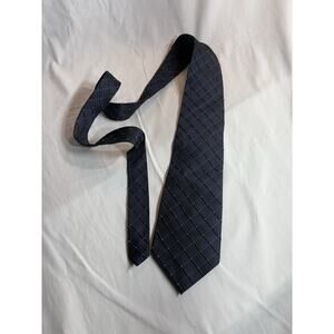 Georgio Armani Blue Black White Tie 100% Silk